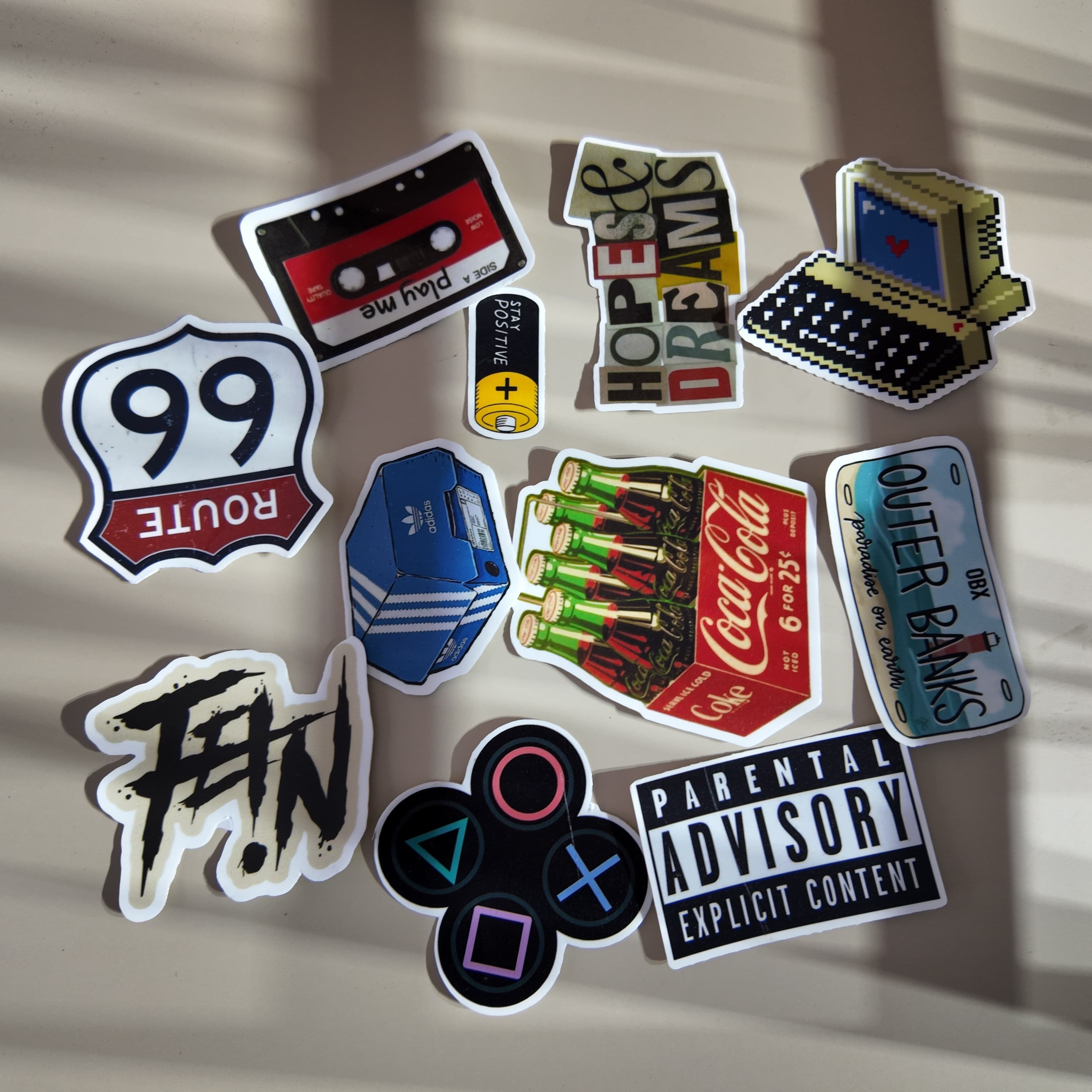 Retro sticker set