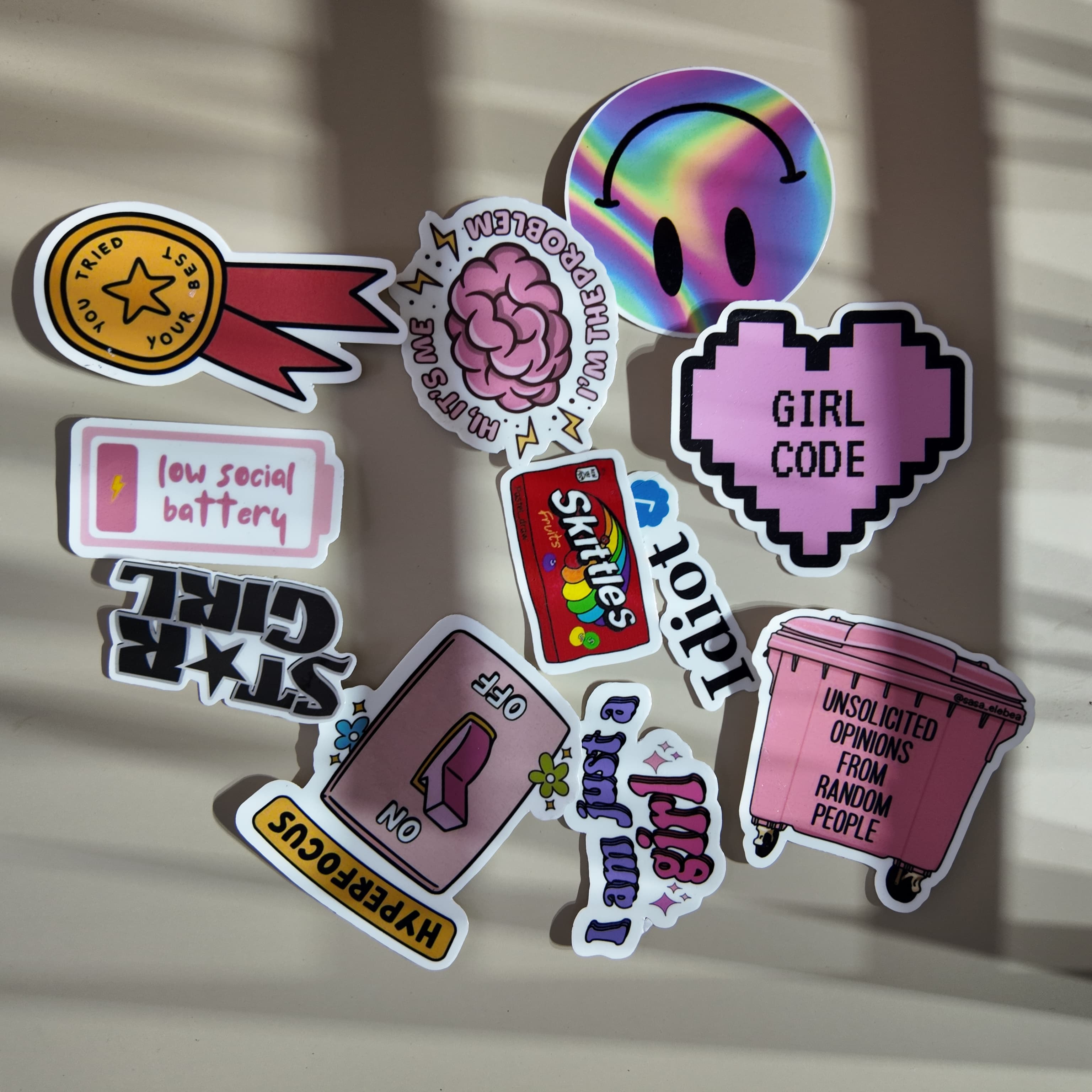 Star girl sticker set